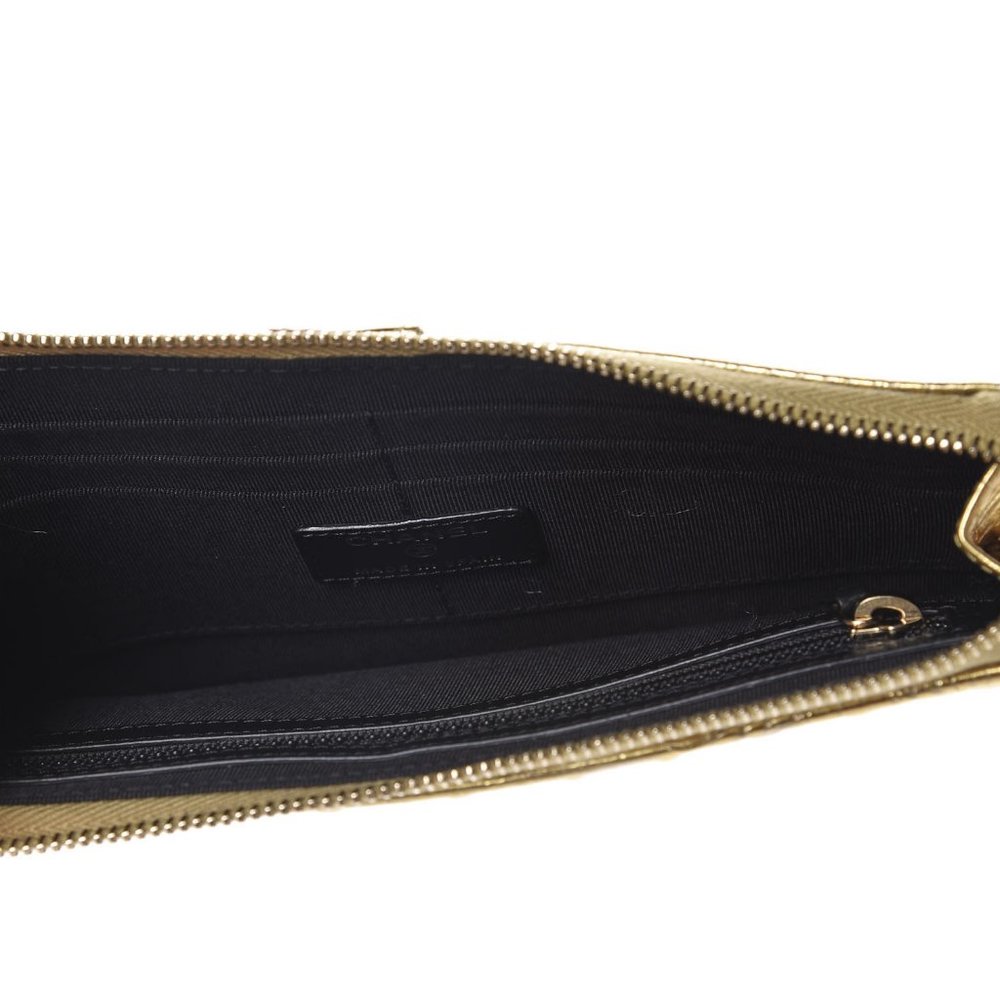 ❌SOLD❌CHANEL Crocodile Wallet On Chain Gold - Picture 7 of 9